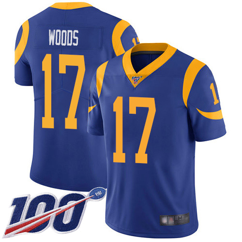 Los Angeles Rams Limited Royal Blue Men Robert Woods Alternate Jersey NFL Football #17 100th Season Vapor Untouchable